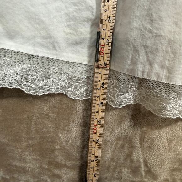Vintage White Lace Nightgown Ballet Length Cottagecore Sleeveless | M/L - Picture 5 of 8